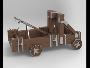 antique catapult 3D Model