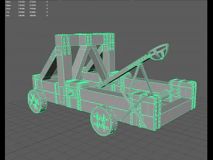 antique catapult 3D Model
