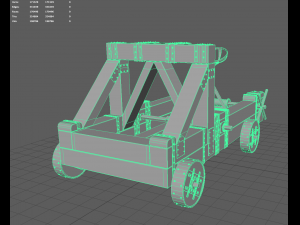 antique catapult 3D Model