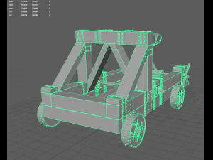 antique catapult 3D Model