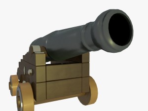 low poly cannon 3D Модель