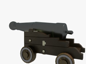 low poly cannon 3D Модель