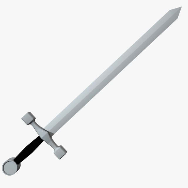 lowpoly sword Modello 3D .c4d .max .obj .3ds .fbx .stl .blend 