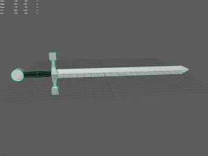 lowpoly sword 3D Model