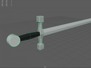 lowpoly sword Modello 3D