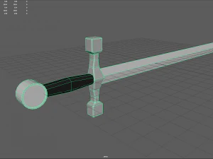 lowpoly sword 3D Model