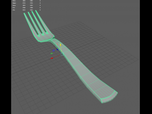 high quality fork Modelo 3D
