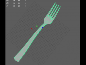 high quality fork Modelo 3D