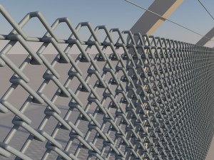 low poly wire netting Modello 3D
