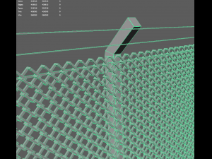 low poly wire netting Modello 3D