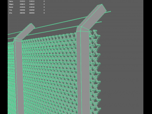 low poly wire netting Modello 3D