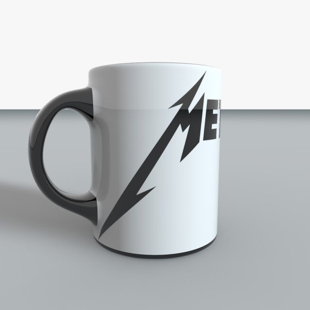 low poly metallica mug 3D 模型 .c4d .max .obj .3ds .fbx .stl .blend