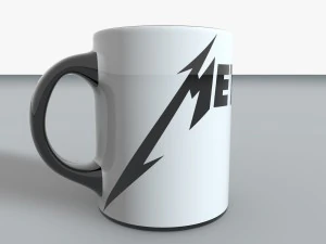 로우 폴리 메탈리카 머그 3D 모델