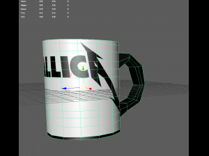 low poly metallica mug 3D 模型