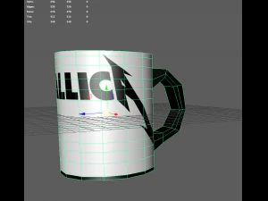low poly metallica mug 3D Model