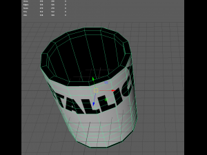 low poly metallica mug 3D 模型