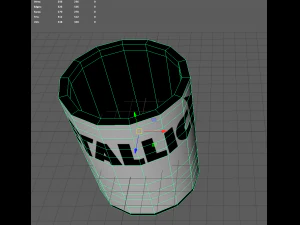 low poly metallica mug 3D Model