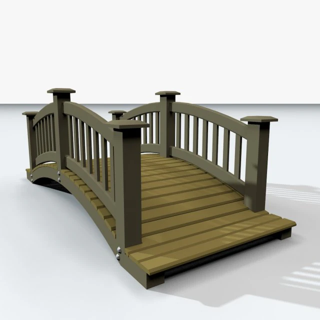 wooden bridge low poly 3D Model .c4d .max .obj .3ds .fbx .stl .blend 