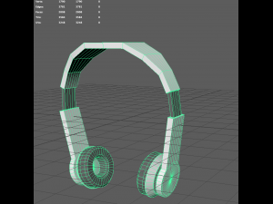 low polygon headphone 3D Модель