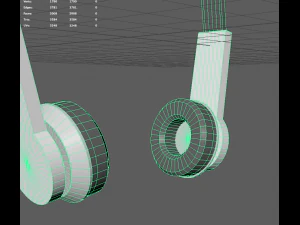 low polygon headphone 3D Model