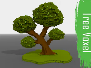 voxel tree low-poly 3D Model