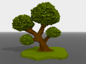 voxel tree low-poly Model 3D
