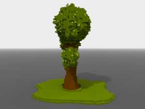 voxel tree low-poly Model 3D