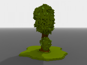 voxel tree low-poly Model 3D