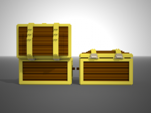 voxel chest low-poly 3D Model