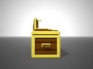 voxel chest low-poly 3D Model