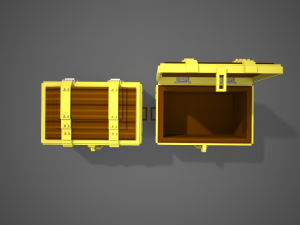 voxel chest low-poly 3D Model