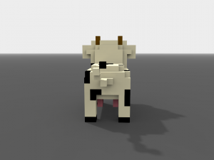 voxel cow low-poly 3D Модель