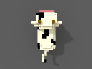 voxel cow low-poly 3D Model