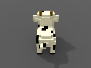 voxel cow low-poly 3D Модель
