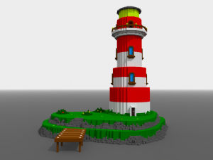 voxel lighthouse low-poly 3D 모델