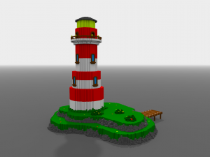 voxel lighthouse low-poly 3D 모델