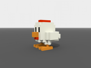 voxel chicken low-poly Modelo 3D