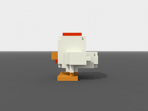 voxel chicken low-poly Modelo 3D