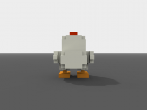 voxel chicken low-poly Modelo 3D
