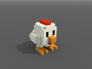 voxel chicken low-poly Modelo 3D