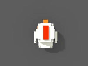 voxel chicken low-poly 3D Model
