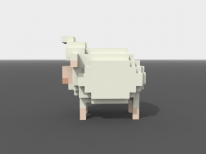 voxel sheep low-poly 3D 모델