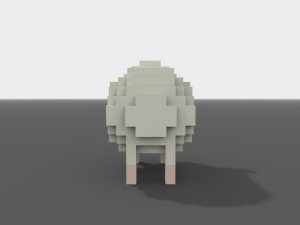 voxel sheep low-poly 3D 모델