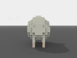 voxel sheep low-poly 3D Model