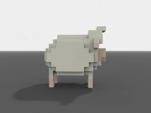 voxel sheep low-poly 3D Model