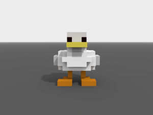 voxel duck low-poly 3D Model