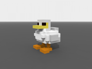 voxel duck low-poly 3D Model