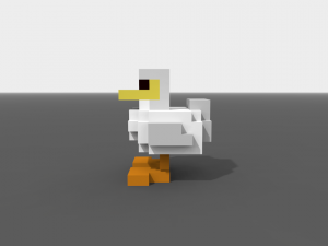 voxel duck low-poly 3D Model