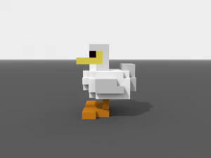 voxel duck low-poly 3D Model