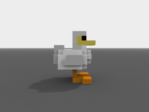 voxel duck low-poly 3D Model